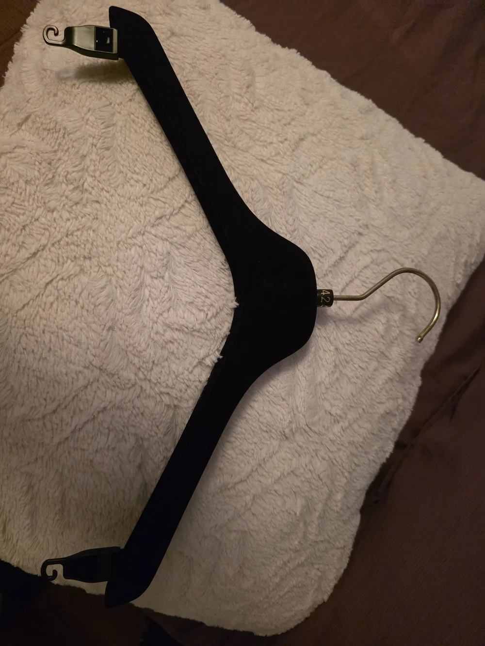 Emilio Pucci Authentic Black Velvet Hanger Gold Logo